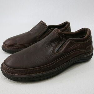 Men's Brown Leather Slip-On Shoes